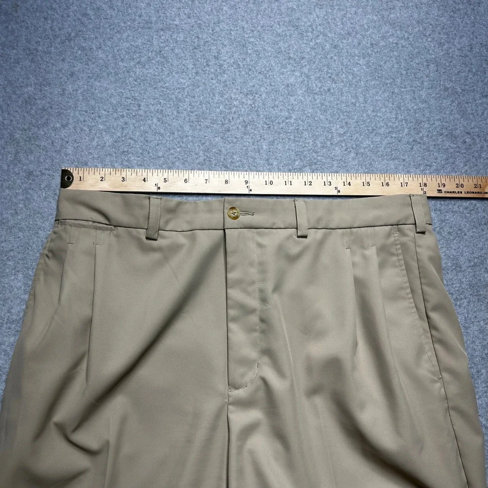 Callaway Golf Pants Pleated Mens 36x32 Khaki Tan‎ Performance Cuffed Classic